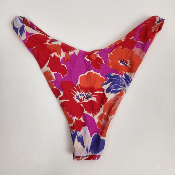 L*Space Cabana Bitsy Bikini Bottom in Orange Floral Size XS - Picture 2 of 2